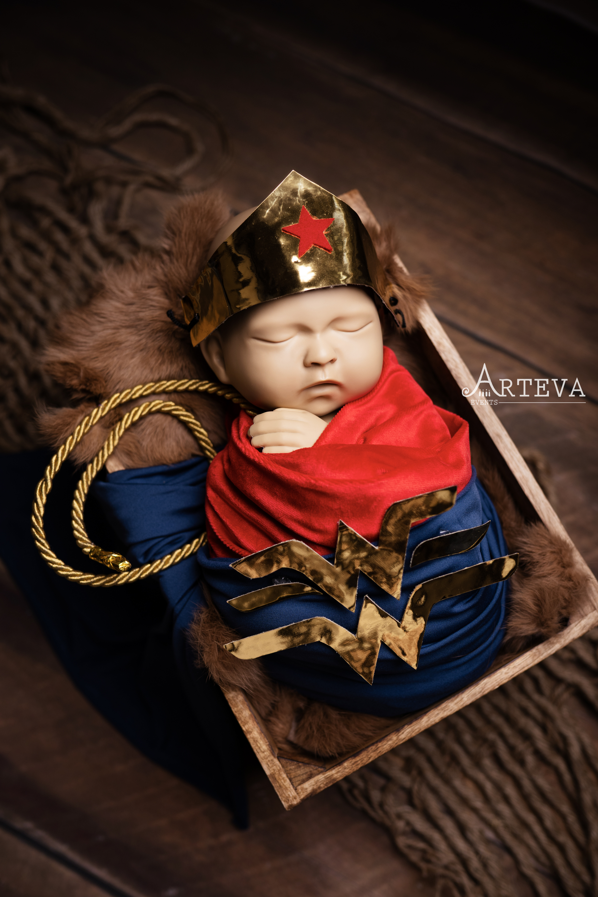 The Little Wonder Woman - Newborn Theme Photoshoot